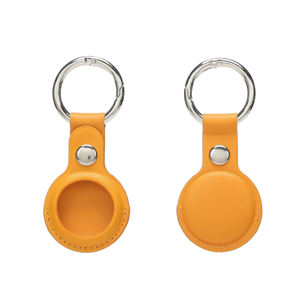 Premium PU Leather AirTag Keyring Case