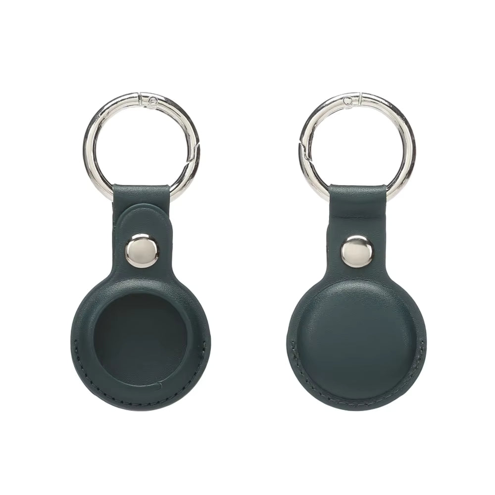 Premium PU Leather AirTag Keyring Case