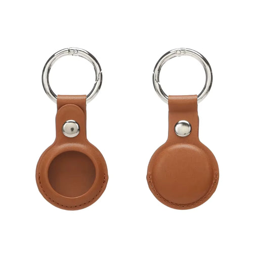 Premium PU Leather AirTag Keyring Case