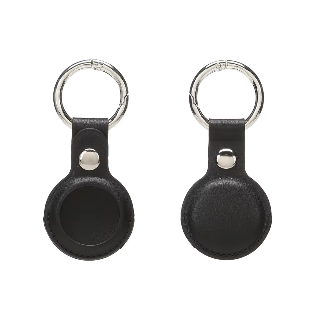 Premium PU Leather AirTag Keyring Case