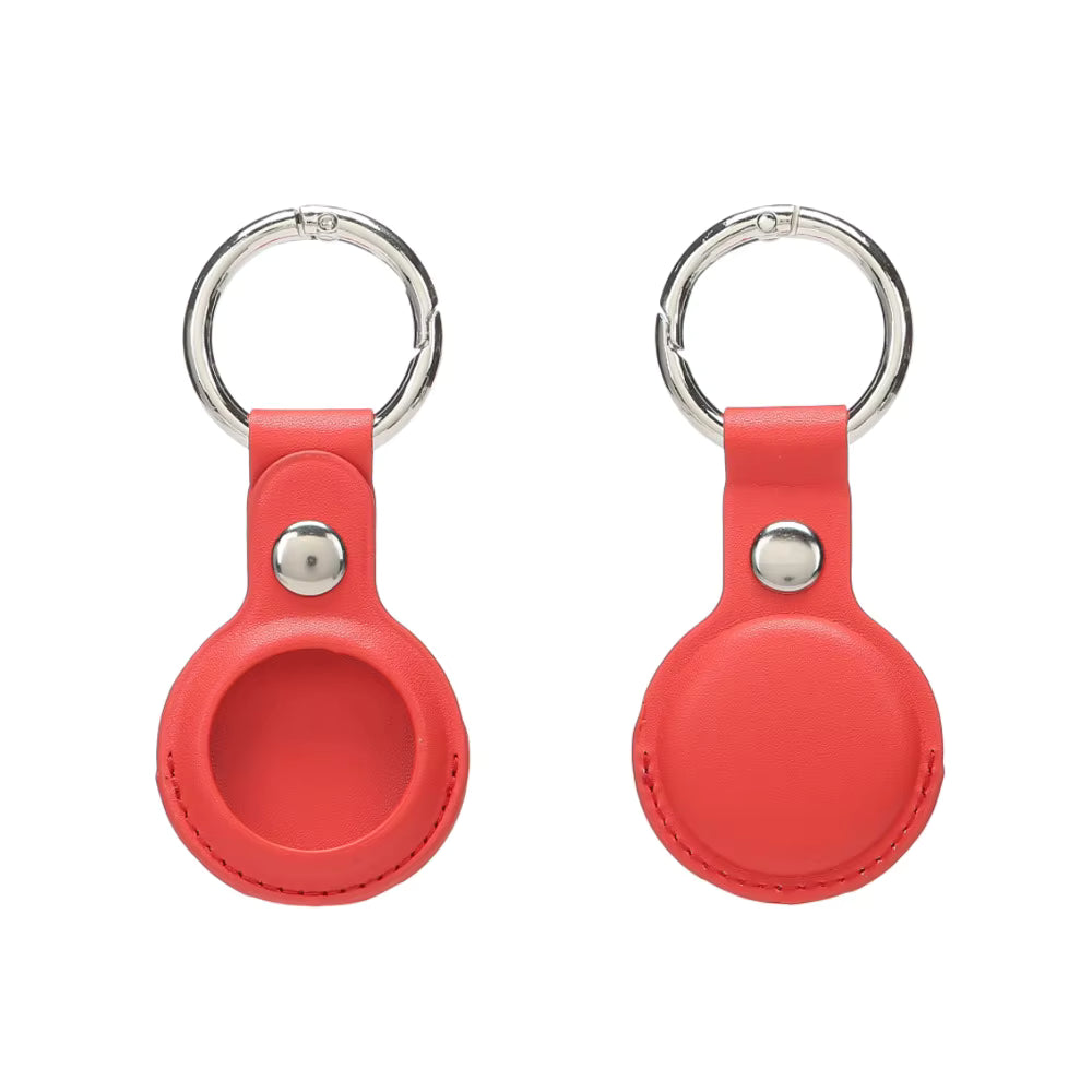 Premium PU Leather AirTag Keyring Case