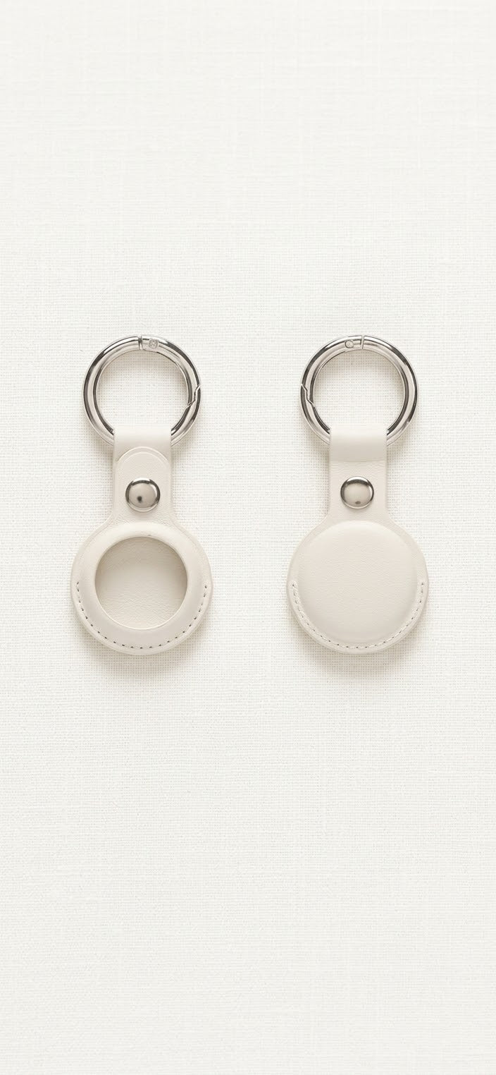 Premium PU Leather AirTag Keyring Case